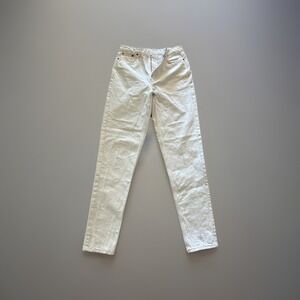 Topshop Jeans Women's TALL Off‎ White Mom High Rise Denim Ladies 28 Cotton